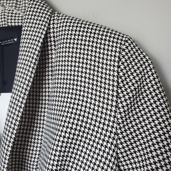 ZARA Mini Houndstooh Blazer Dress Bloggers Favorite NWT - Picture 9 of 12